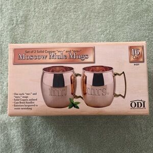 New Mr & Mrs Solid Copper Moscow Mule Mugs Set of 2 – 16oz Old Dutch